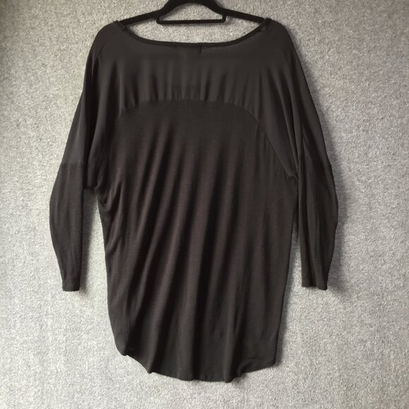 Buffalo Women's Blouse Sz XL Black Semi Sheer 3/4 Sleeve - Picture 2 of 6